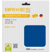 BRIXIES 225015 Plus Basis Platte Blau 20 x 20 Noppen...