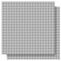 BRIXIES 225016 Plus Basis Platte Hellgrau 20 x 20 Noppen...