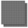BRIXIES 225017 Plus Basis Platte Dunkelgrau 20 x 20 Noppen Doppelpack