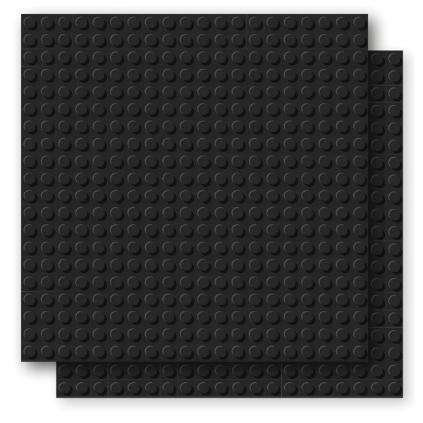 BRIXIES 225018 Plus Basis Platte schwarz 20 x 20 Noppen Doppelpack