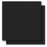 BRIXIES 225018 Plus Basis Platte schwarz 20 x 20 Noppen...