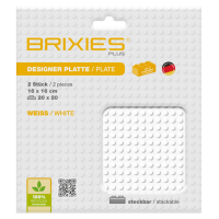 BRIXIES 225019 Plus Basis Platte Weiß 20 x 20...