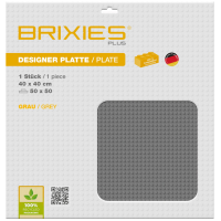 BRIXIES 225021 Plus Basis Platte Grau 50 x 50 Noppen