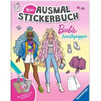 Ravensburger 49853 Barbie Anziehpuppen Ausmalstickerbuch