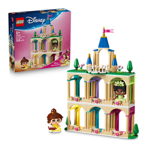 LEGO® 43291 Disney Princess - Die Mini-Prinzessinnen Belle und Tiana mit ihrem Schloss