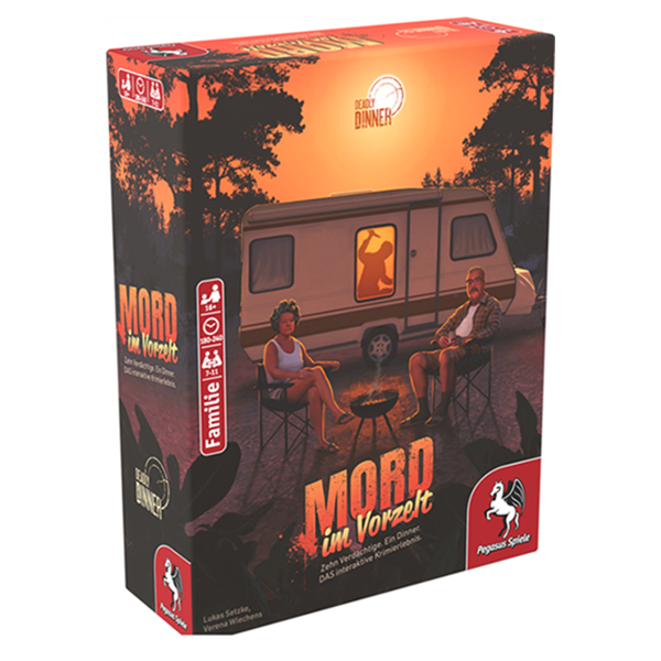 Pegasus Spiele 74319 Deadly Dinner - Mord im Vorzelt - Brettspiele