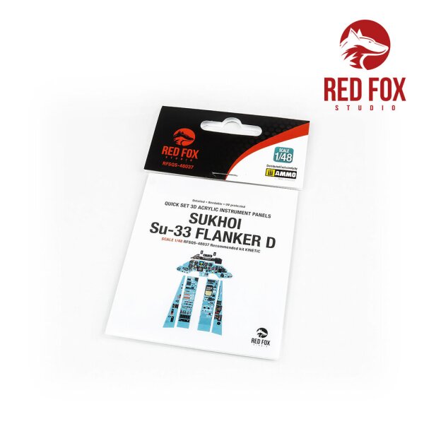Red Fox Studio RFSQS-48037 - 1/48 Su-33 Flanker D (for Kinetic kit) in 1:48