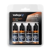Vallejo 77253 Farb-Set, True Metallic Metal, Antikes...