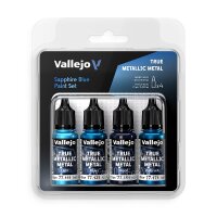Vallejo 77256 Farb-Set, True Metallic Metal, Saphir-Blau,...