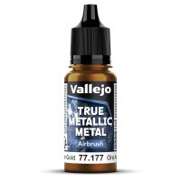 Vallejo 77177 True Metallic Metal Airbrush, Arkanes Gold,...