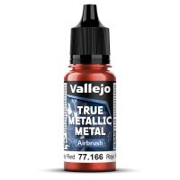Vallejo 77166 True Metallic Metal Airbrush, Rubinrot, 18 ml