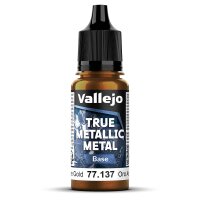 Vallejo 77137 True Metallic Metal Base, Arkanes Gold, 18 ml