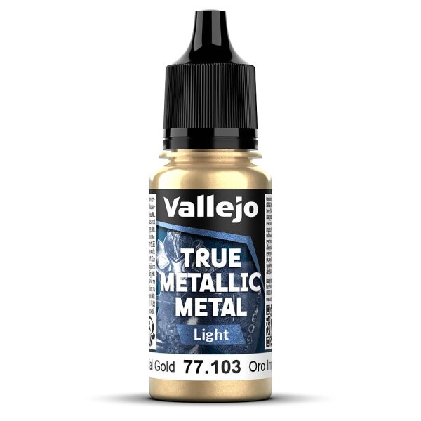Vallejo 77103 True Metallic Metal Light, Kaiserliches Gold, 18 ml