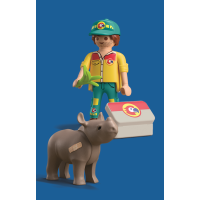 PLAYMOBIL 72025 DuoPack Tierpfleger mit Nashorn