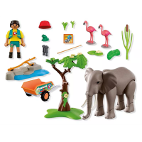 PLAYMOBIL 72068 Animals & Friends - Elefant mit Tierpfleger