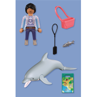 PLAYMOBIL 72091 Animals & Friends Zoo: Delfin und Besucherin