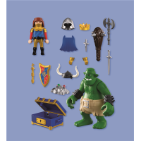 PLAYMOBIL 72116 Knights Troll mit Löwenritterschatz
