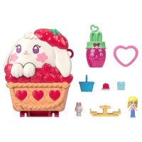 MATTEL JKC47 Polly Pocket Erdbeerhäschen Schatulle