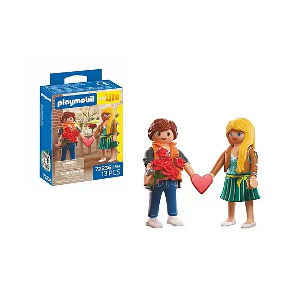 PLAYMOBIL Liebespaar – Mann überreicht Frau einen Blumenstrauß