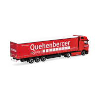 HERPA 321334 Mercedes-Benz Actros L ProCabin Gigaspace Gardinenplanen-Sattelzug "Quehenberger" (A)