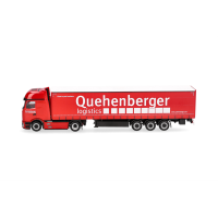 HERPA 321334 Mercedes-Benz Actros L ProCabin Gigaspace Gardinenplanen-Sattelzug "Quehenberger" (A)