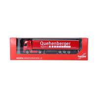HERPA 321334 Mercedes-Benz Actros L ProCabin Gigaspace Gardinenplanen-Sattelzug "Quehenberger" (A)