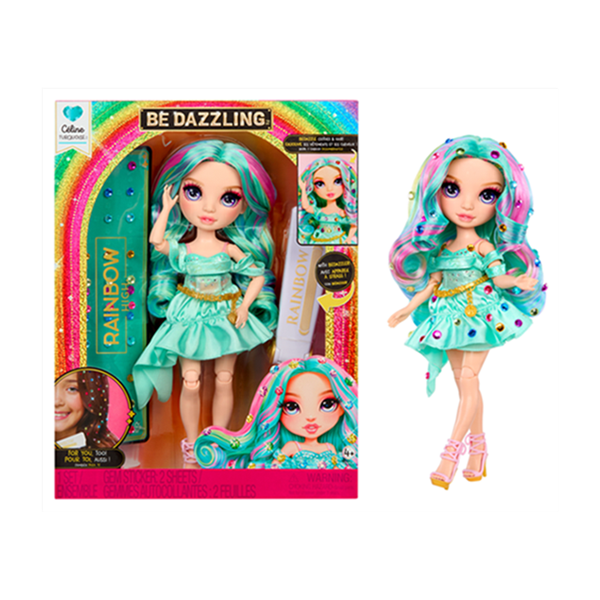 MGA 597827 Rainbow High Be Dazzling Fashion Dolls- Celine Turquoise (Teal)