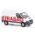 Busch 54007 Mercedes-Benz Sprinter kurzer Radstand mit Hochdach in STRABAG-Ausführung als detailreiches H0-Modell mit originalgetreuer Firmenbedruckung im Maßstab 1:87.