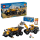 LEGO® City 60494 Kipplaster und Schaufellader mit Baustellenbüro, Minifiguren und Verpackung im Hintergrund