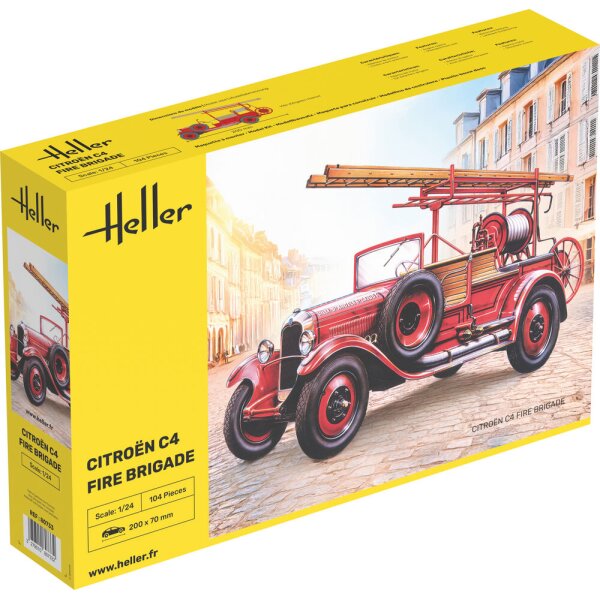 Heller 80733 Citroën C4 Fire Brigade Feuerwehrfahrzeug als historischer Modellbausatz im Maßstab 1:24.