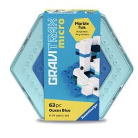 Ravensburger GraviTrax micro Ocean Blue Kugelbahn mit 63...