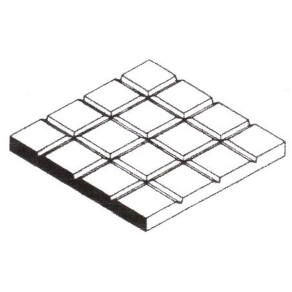 evergreen 14517 Gehwegplatten , 300x600x1,0 mm. Raster 9,5x9,5 mm, 1 Stück