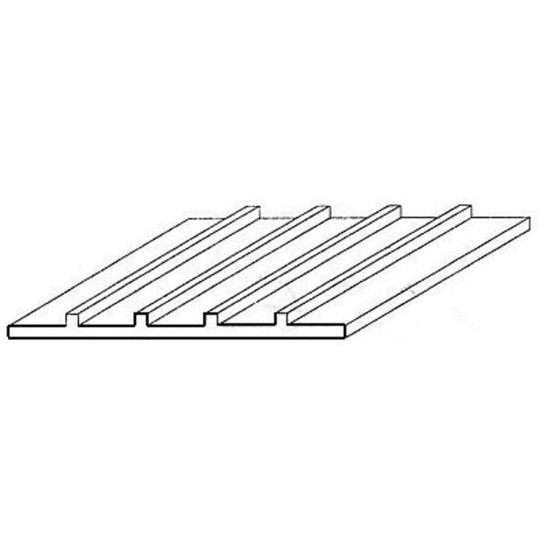 evergreen 14542 Strukturplatte, 300x600x1,0 mm, Raster 1,8 mm, 1 Stück