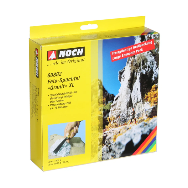 NOCH 60882 Fels Spachtel XL Granit 1 kg fuer realistische Felsen