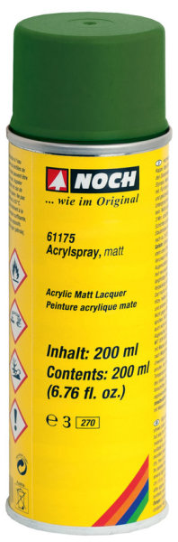 NOCH ( 61175 ) Acrylspray, matt, dunkelgrün G,0,H0,H0E,H0M,TT,N,Z